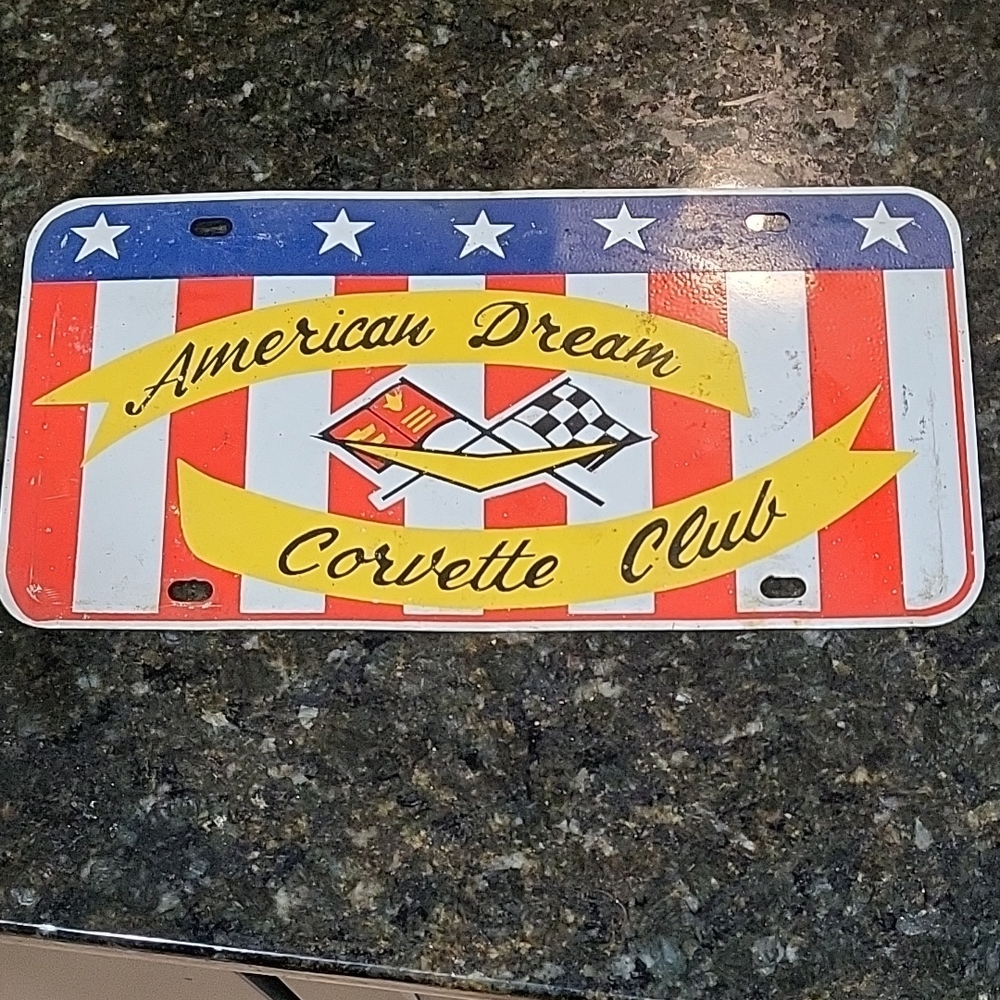 American Dream Corvette Club License Plate
